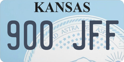 KS license plate 900JFF