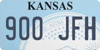 KS license plate 900JFH