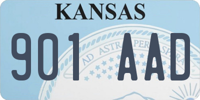 KS license plate 901AAD