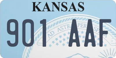 KS license plate 901AAF