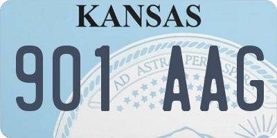 KS license plate 901AAG