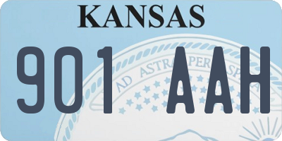 KS license plate 901AAH