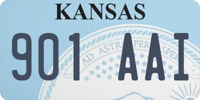 KS license plate 901AAI