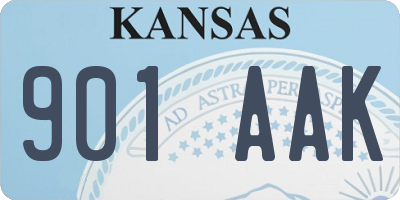 KS license plate 901AAK