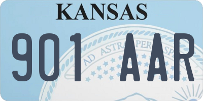 KS license plate 901AAR