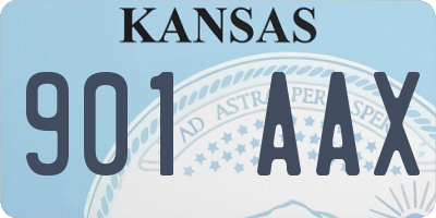 KS license plate 901AAX