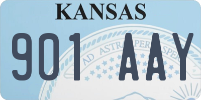 KS license plate 901AAY