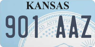 KS license plate 901AAZ