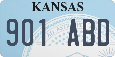 KS license plate 901ABD