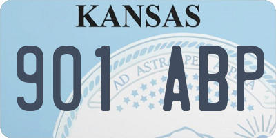 KS license plate 901ABP