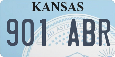 KS license plate 901ABR