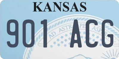 KS license plate 901ACG