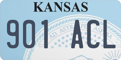 KS license plate 901ACL