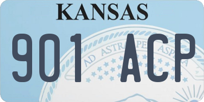 KS license plate 901ACP