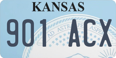 KS license plate 901ACX