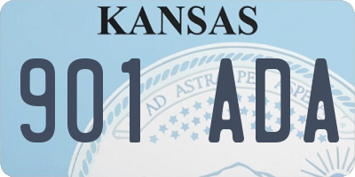KS license plate 901ADA