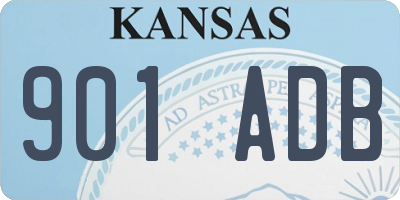 KS license plate 901ADB