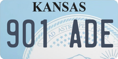 KS license plate 901ADE
