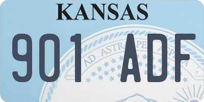 KS license plate 901ADF