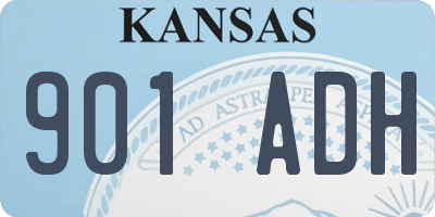 KS license plate 901ADH