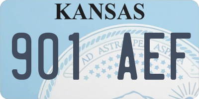 KS license plate 901AEF