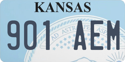 KS license plate 901AEM