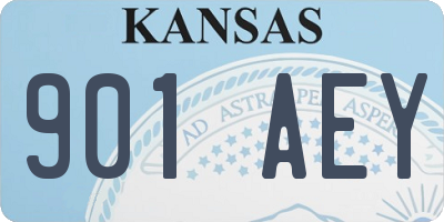 KS license plate 901AEY