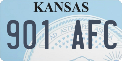 KS license plate 901AFC