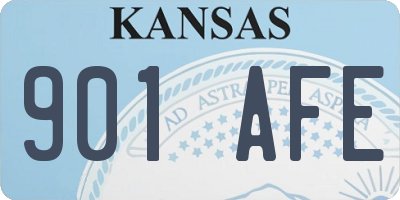 KS license plate 901AFE