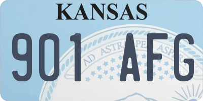 KS license plate 901AFG