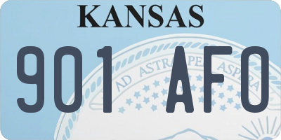 KS license plate 901AFO