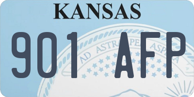 KS license plate 901AFP
