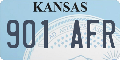 KS license plate 901AFR