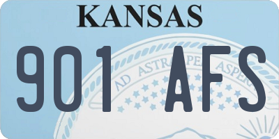 KS license plate 901AFS
