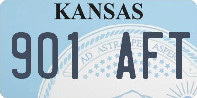 KS license plate 901AFT