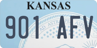 KS license plate 901AFV