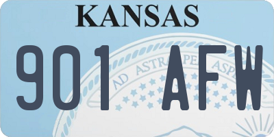 KS license plate 901AFW
