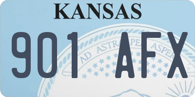 KS license plate 901AFX