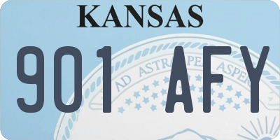 KS license plate 901AFY