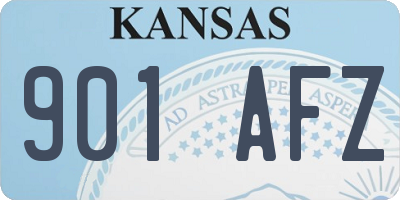 KS license plate 901AFZ