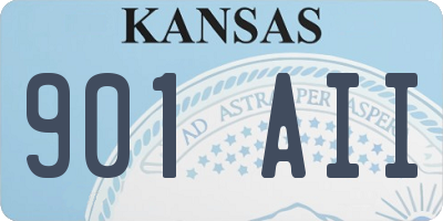 KS license plate 901AII