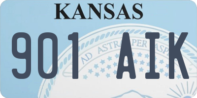 KS license plate 901AIK