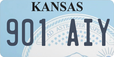 KS license plate 901AIY