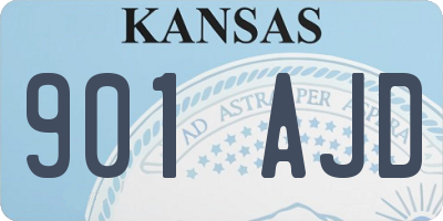 KS license plate 901AJD