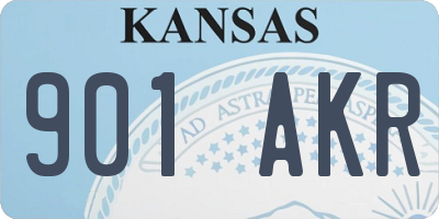 KS license plate 901AKR