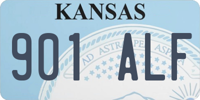 KS license plate 901ALF