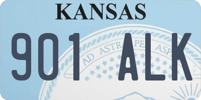 KS license plate 901ALK