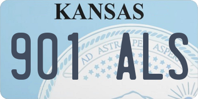 KS license plate 901ALS