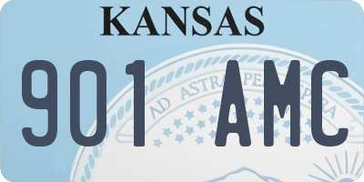 KS license plate 901AMC