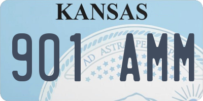 KS license plate 901AMM